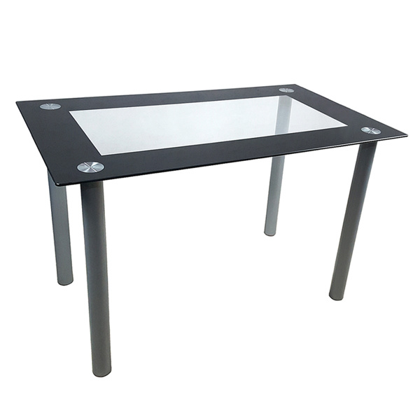 dropship 110cm Dining Table Tempered Glass Dining Table