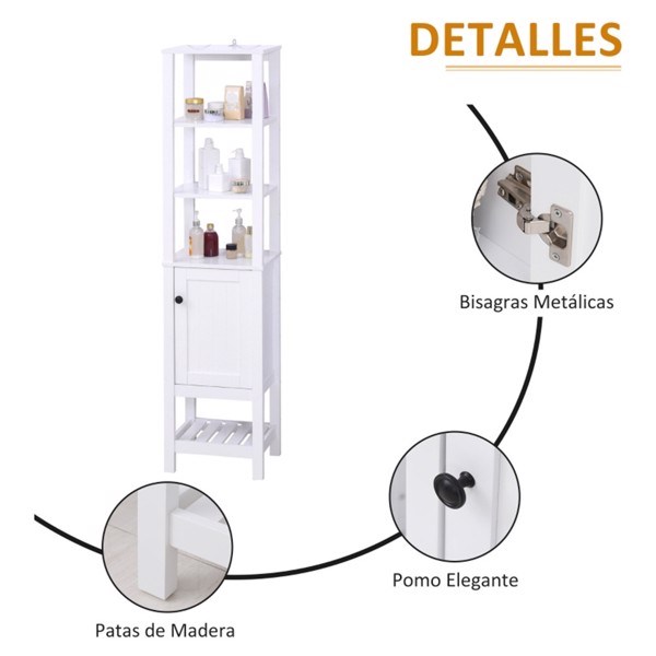 dropship Bathroom Storage Cabinet-White