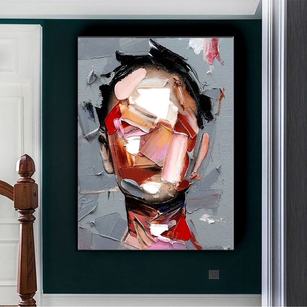 dropship Hand Painted Oil Painting Abstract Portrait Wall Art Hand painted-Man Knife Oil Paintings On Canvas-Hand Made-For Home Decoration