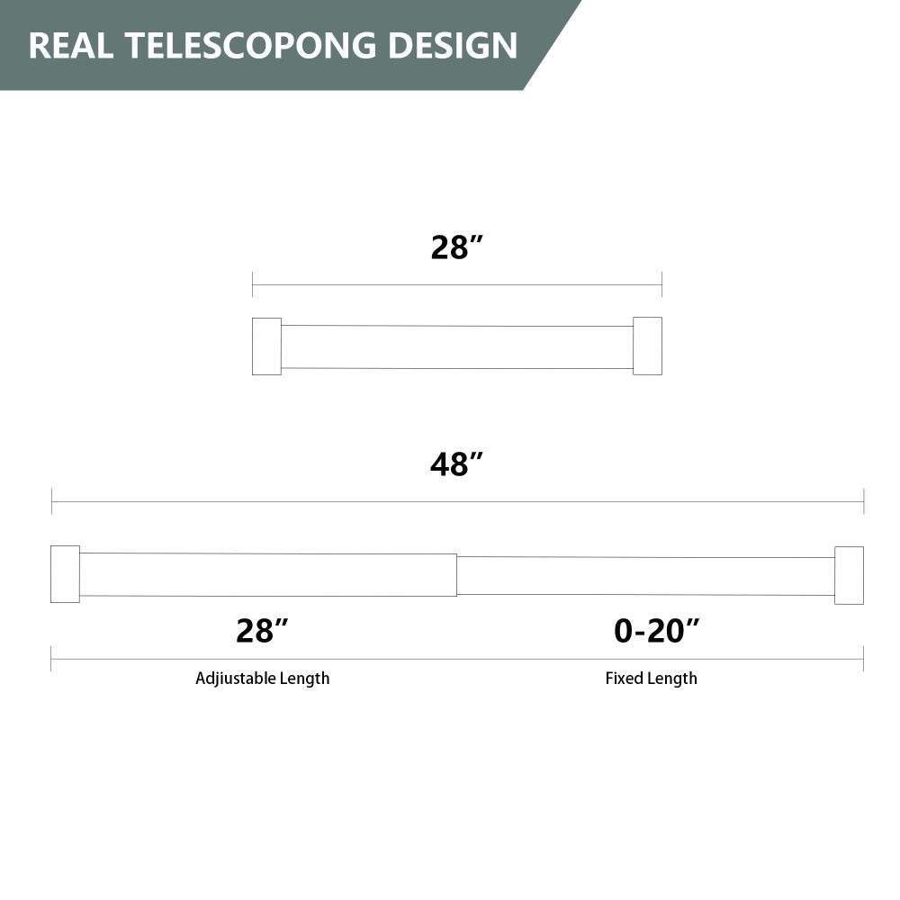 dropship Curtain Rods for Windows 28 to 132 Inch Round Curtain Rod 1 Inch Stainless Steel Rods with Adjustable Brackets