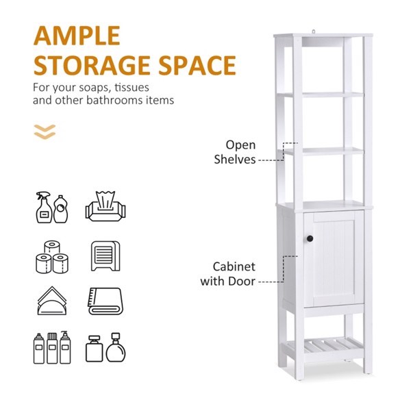 dropship Bathroom Storage Cabinet-White