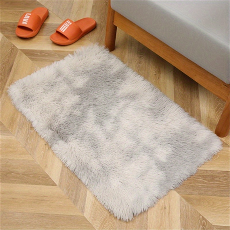 dropship 1pc, Plush Silk Fur Rug for Indoor Bedroom and Living Room - Soft and Luxurious Floor Mat