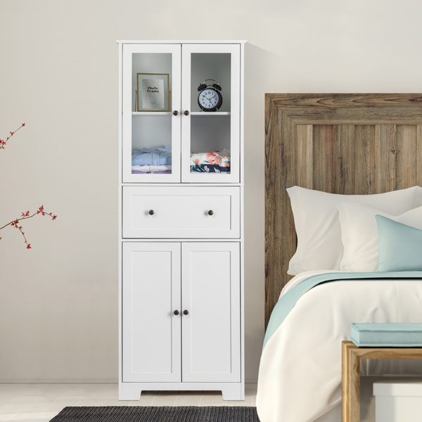 dropship FCH MDF Spray Paint 4 Doors 1 Pump Bathroom Cabinet White