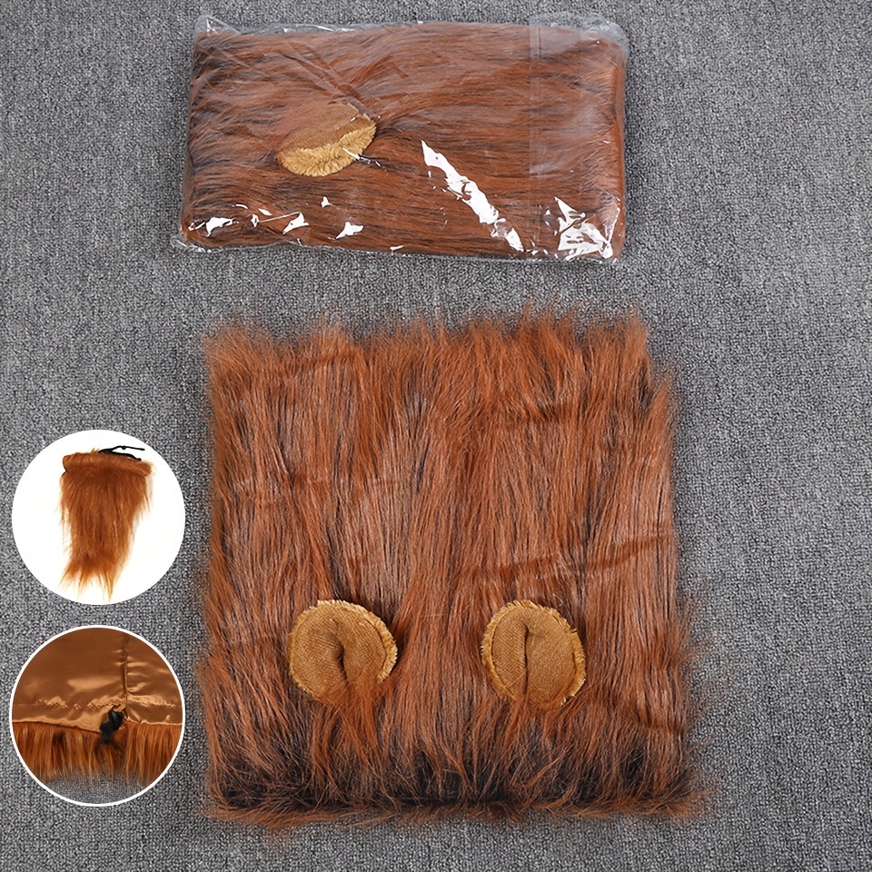 dropship Adjustable Lion Wig with Ears for Dogs - Cute and Fun Mane Costume for Your Pet