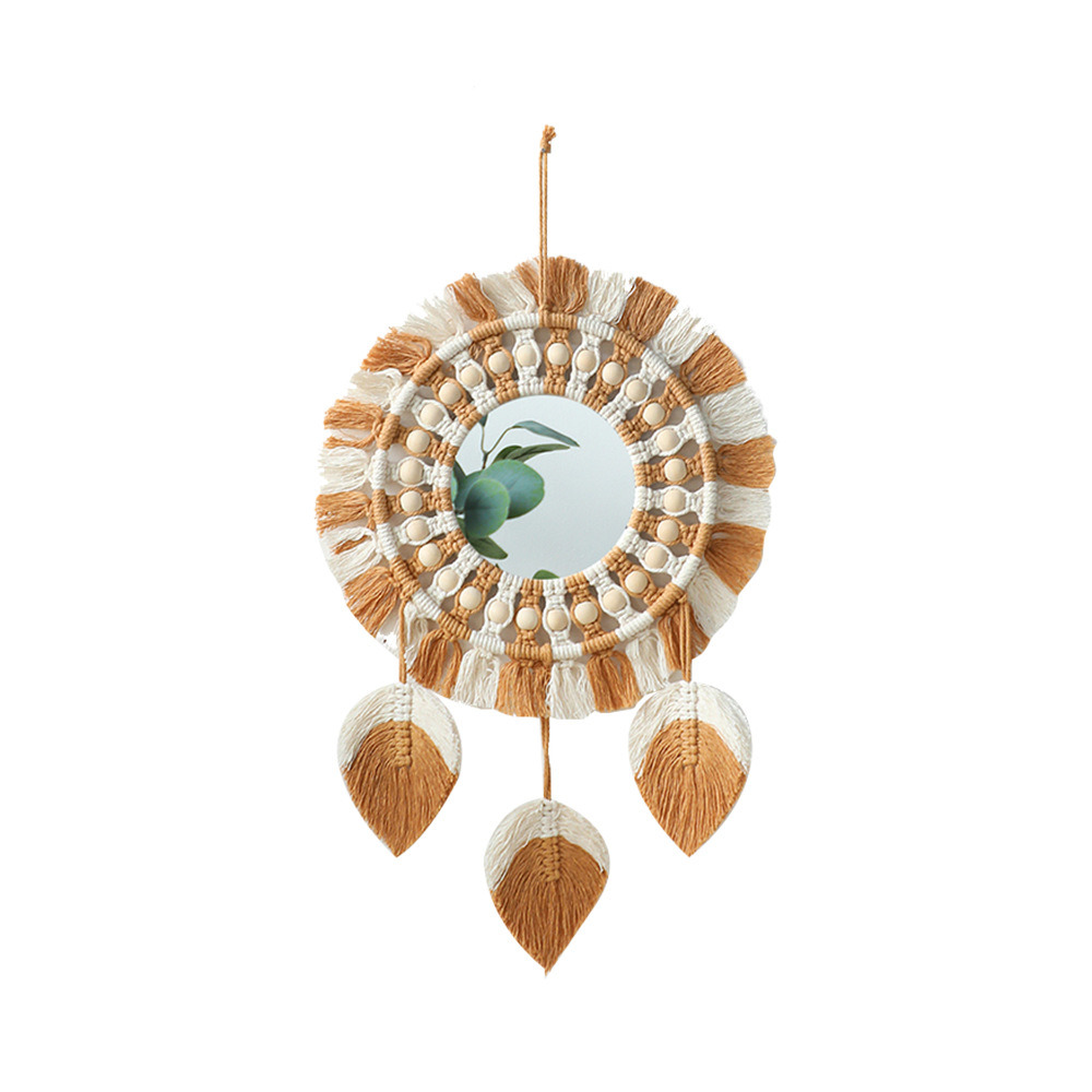dropship 1pc, Bohemian Hand-Woven Dream Catcher with Mirror - Wall Art, Home Decor, Birthday Gift, Festival Decor