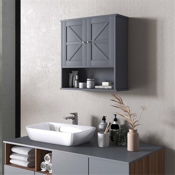 dropship Bathroom Cabinet/Wall Cabinet-Gray