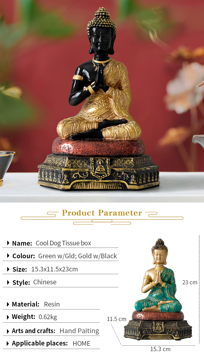 dropship Buddha Statues Thailand for Garden office home Decor Desk ornament fengshui hindu sitting Buddha figurine Decoration