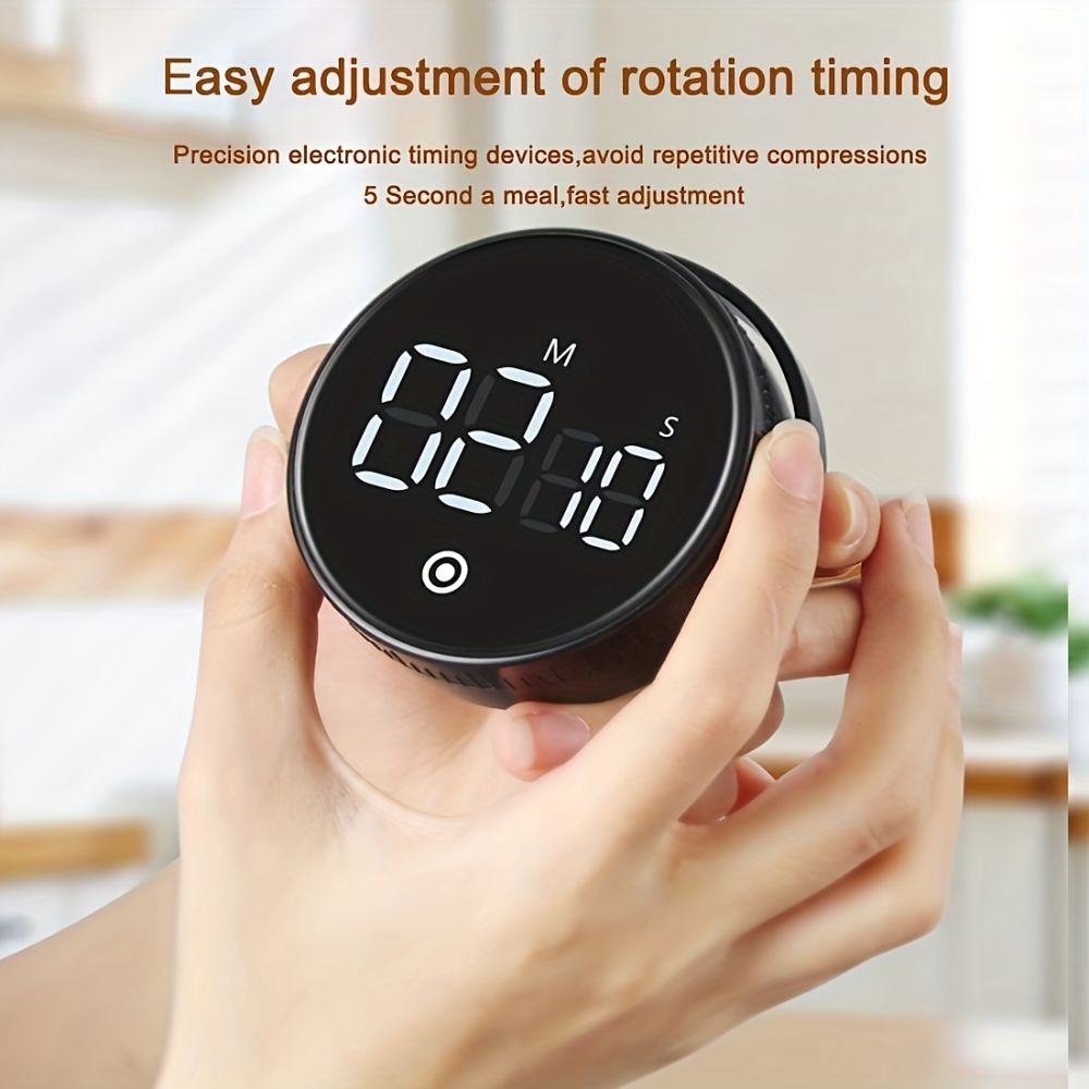 dropship Timer, Kitchen Timer, Digital Timer , Large LED Magnetic Countdown , Precise Timing For Cooking, Work, Study And Fitness(Black)