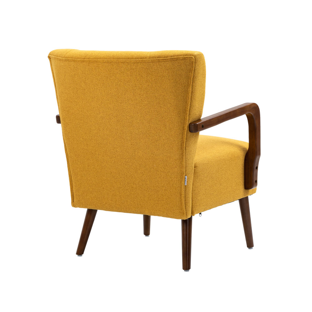 dropship COOLMORE Wood Frame Armchair, Modern Accent Chair Lounge Chair for Living Room