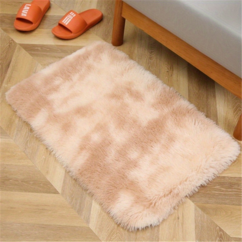 dropship 1pc, Tie-Dyed Plush Shag Furry Area Rug for Bedroom, Living Room, Nursery, and Kids Room - Ultra Soft and Fluffy, Washable, Non-Shedding, and Perfect for Home Decor and Room Decor