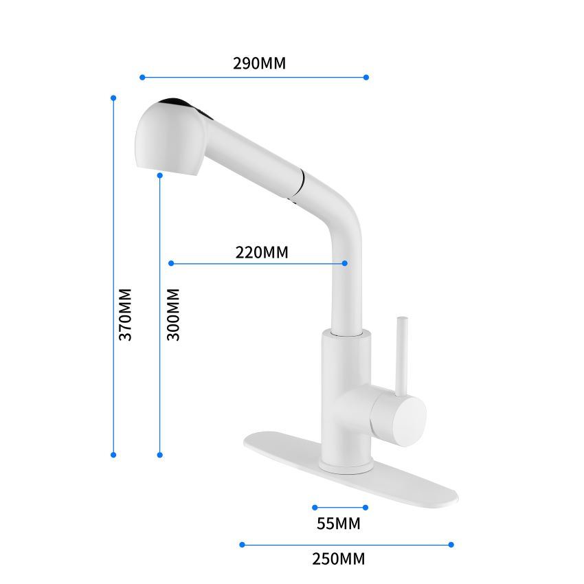 dropship Single Handle Pull Down Sprayer Kitchen Sink Faucet