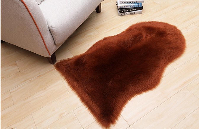 dropship New Carpet Plush Soft Sheepskin Bedroom Carpet Imitation Wool Pad Long Hair Bedside Mat Sofa Cushion Rugs Living Room Fur Carpet