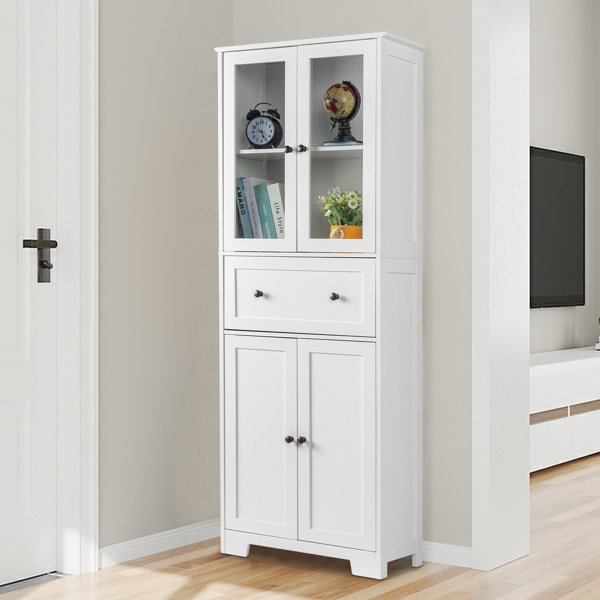 dropship FCH MDF Spray Paint 4 Doors 1 Pump Bathroom Cabinet White