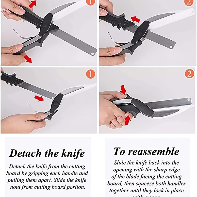 dropship 1pc 2-in-1 Smart Kitchen Knife and Vegetable Cutter - Perfect for Effortless Preparation of Vegetables and Fruits