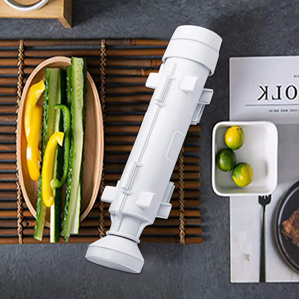 dropship 1pc Sushi Maker Set - Quick and Easy DIY Rice Mold Bazooka Roller Kit with Vegetable and Meat Rolling Tool - Perfect for Home Cooking and Entertaining