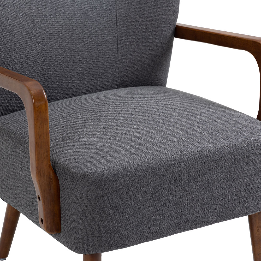 dropship COOLMORE Wood Frame Armchair, Modern Accent Chair Lounge Chair for Living Room