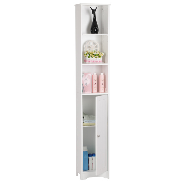 dropship FCH One Door & Three Layers Bathroom Cabinet White