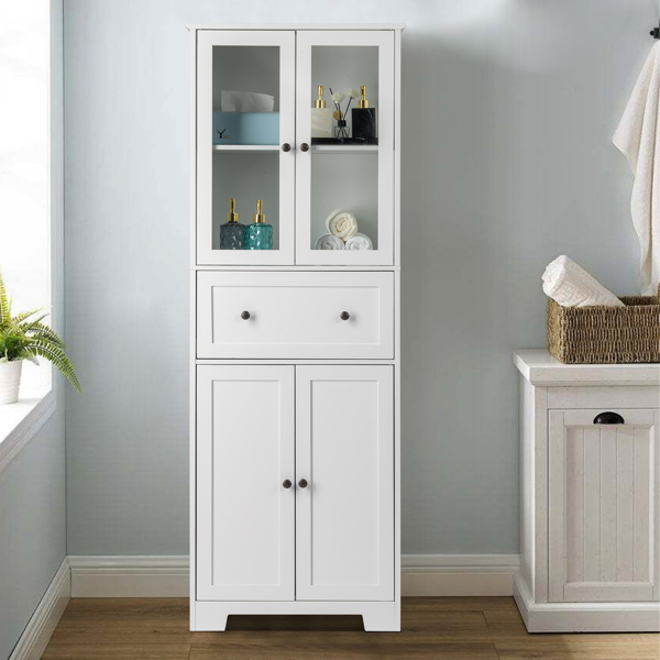 dropship FCH MDF Spray Paint 4 Doors 1 Pump Bathroom Cabinet White