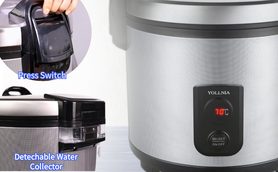 dropship Commercial Rice Warmer (Warm Function only, not a Cooker)18.1QT/110 CUP Food & Electric Rice Warmer Non-stick Inner Pot