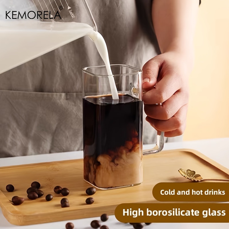 dropship 1pc, 13.5oz Adorable Glass Cups with Lids and Straws - Perfect for Back to School and On-the-Go Drinks