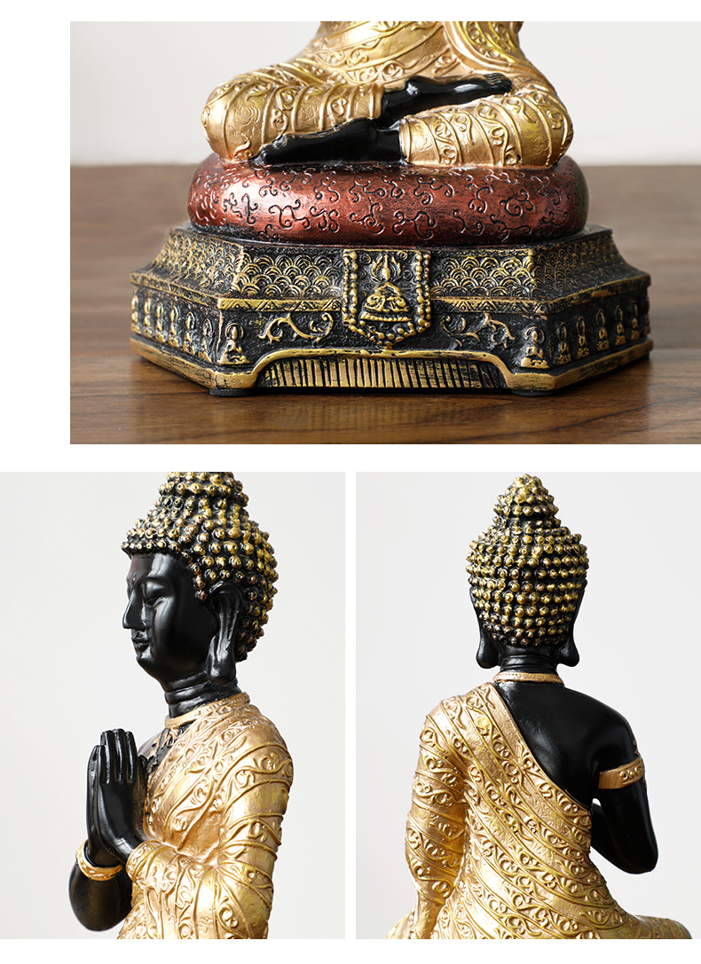 dropship Buddha Statues Thailand for Garden office home Decor Desk ornament fengshui hindu sitting Buddha figurine Decoration