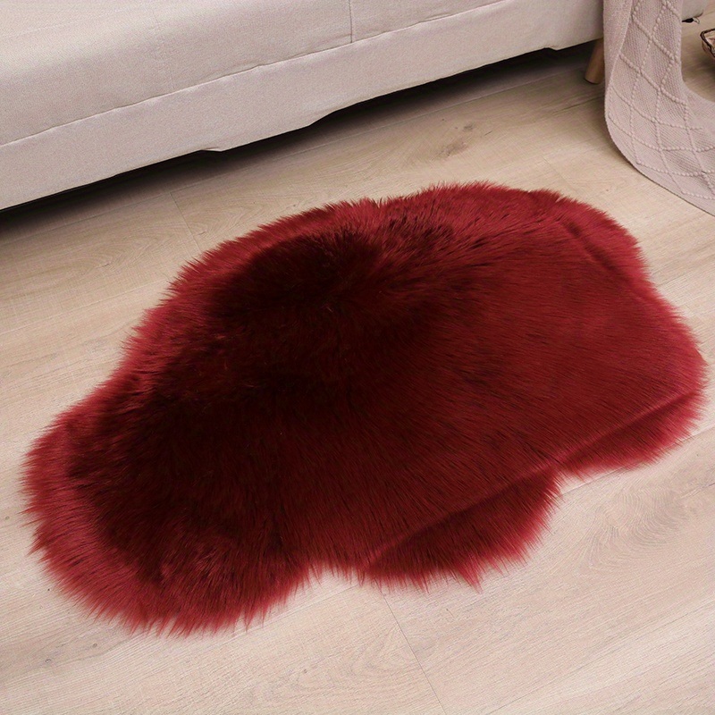 dropship 1pc, Fluffy Cloud Plush Rug - Soft Faux Fur Bedroom Decoration, Machine Washable, Funny Doormat, Nursery Decor, Throw Rugs for Home Decor