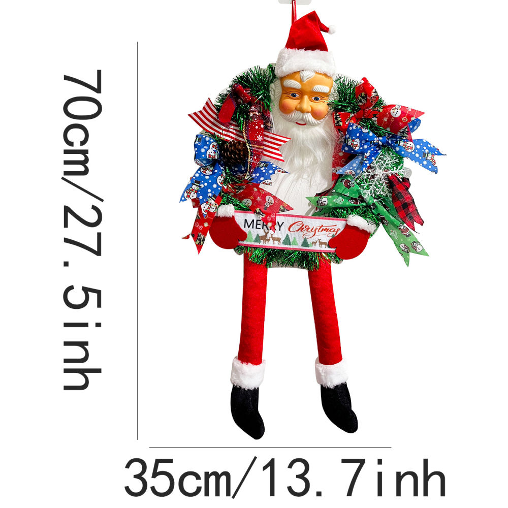 dropship 1pc Santa Claus Door Hanging Holiday Atmosphere Rendering Arrangement Props Christmas Decor 2023 Christmas Wreaths