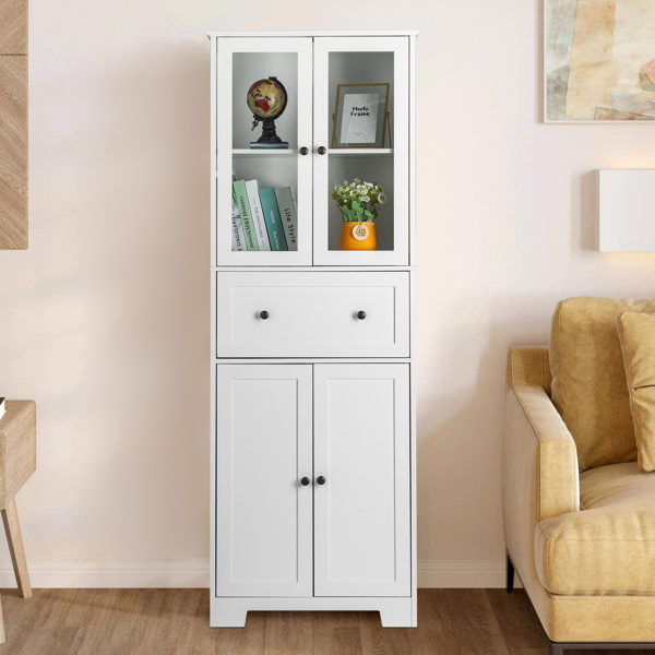 dropship FCH MDF Spray Paint 4 Doors 1 Pump Bathroom Cabinet White