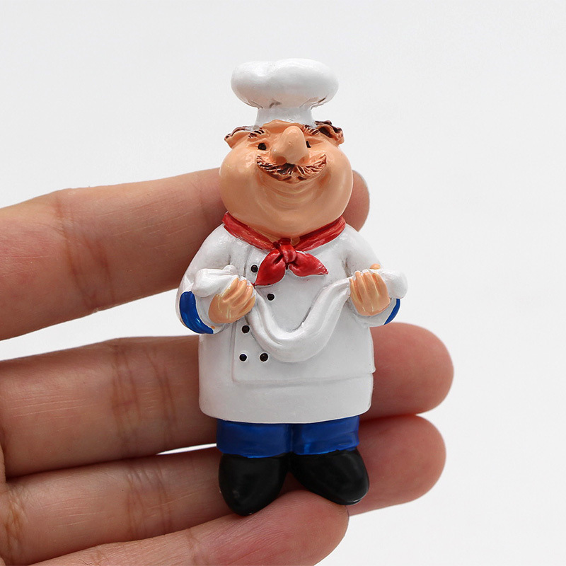 dropship 6pcs, Cute Cartoon Chef Refrigerator Magnets - 3D Magnetic Stickers for Kitchen Decoration and Home Decor - Perfect Birthday Gift