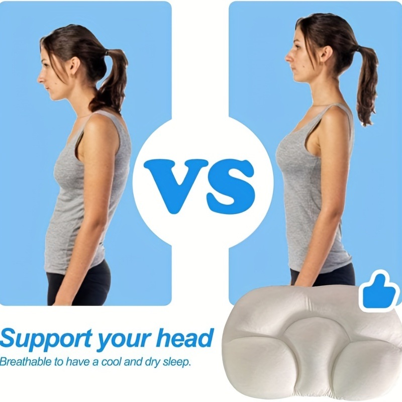 dropship 1pc All-round Cloud Pillow, Soft Bed Pillow Nursing Pillow 3D Ergonomic Sleeping Egg Shaped Ergonomic Pillows