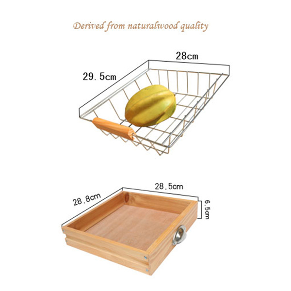 dropship Kitchen & Dining Room Cart 2-Drawer Removable Storage Rack with Rolling Wheels Wood Color