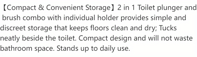dropship 1set 2-in-1 Toilet Plunger and Brush with Holder - Efficient Bathroom Cleaning Tool with Caddy Stand - Essential Bathroom Accessories
