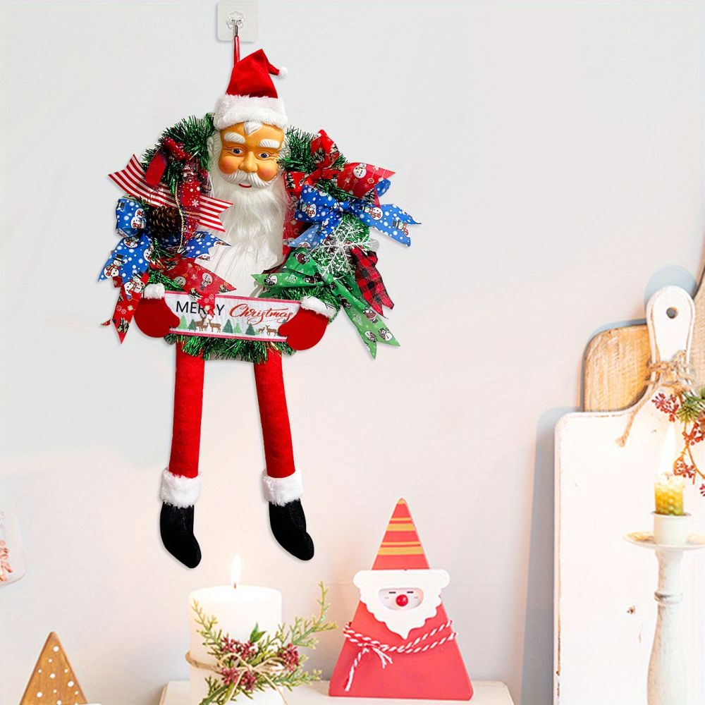 dropship 1pc Santa Claus Door Hanging Holiday Atmosphere Rendering Arrangement Props Christmas Decor 2023 Christmas Wreaths