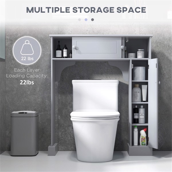dropship Bathroom Storage Cabinet-Gray