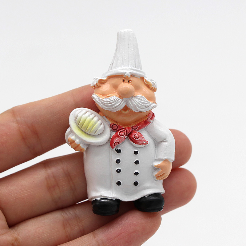 dropship 6pcs, Cute Cartoon Chef Refrigerator Magnets - 3D Magnetic Stickers for Kitchen Decoration and Home Decor - Perfect Birthday Gift