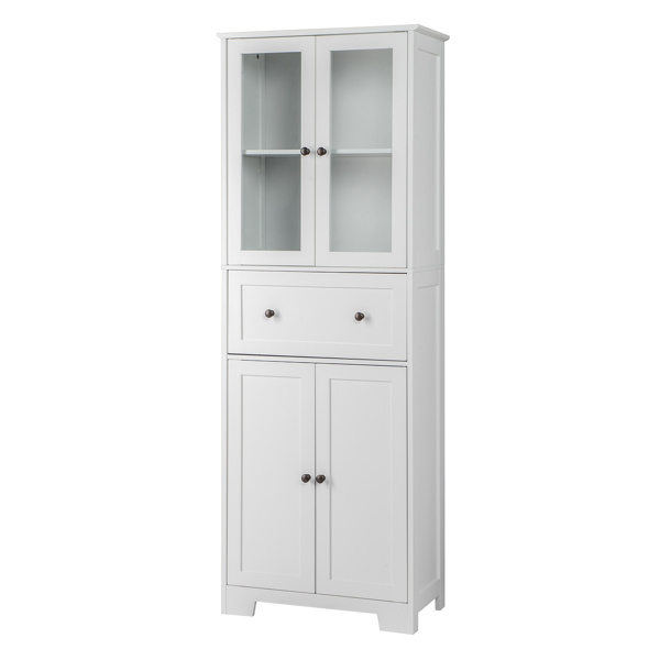 dropship FCH MDF Spray Paint 4 Doors 1 Pump Bathroom Cabinet White