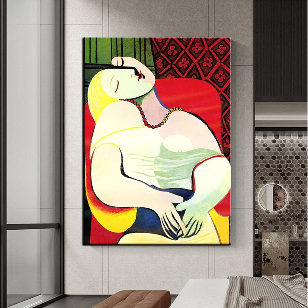 dropship Hand Painted Oil Painting Pablo Picasso After the Original Painting Small the Dream Living Room Hallway Bedroom Luxurious Decorative Painting