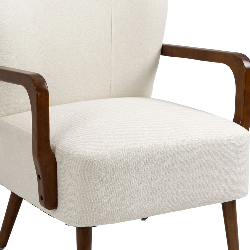 dropship COOLMORE Wood Frame Armchair, Modern Accent Chair Lounge Chair for Living Room