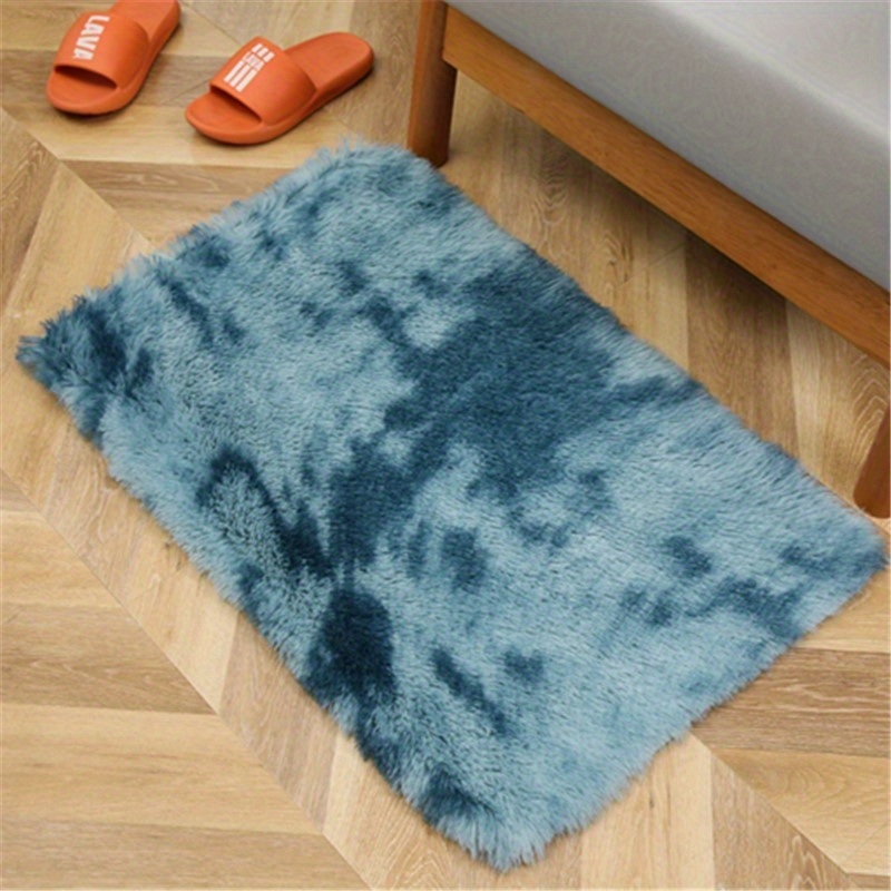 dropship 1pc, Plush Silk Fur Rug for Indoor Bedroom and Living Room - Soft and Luxurious Floor Mat