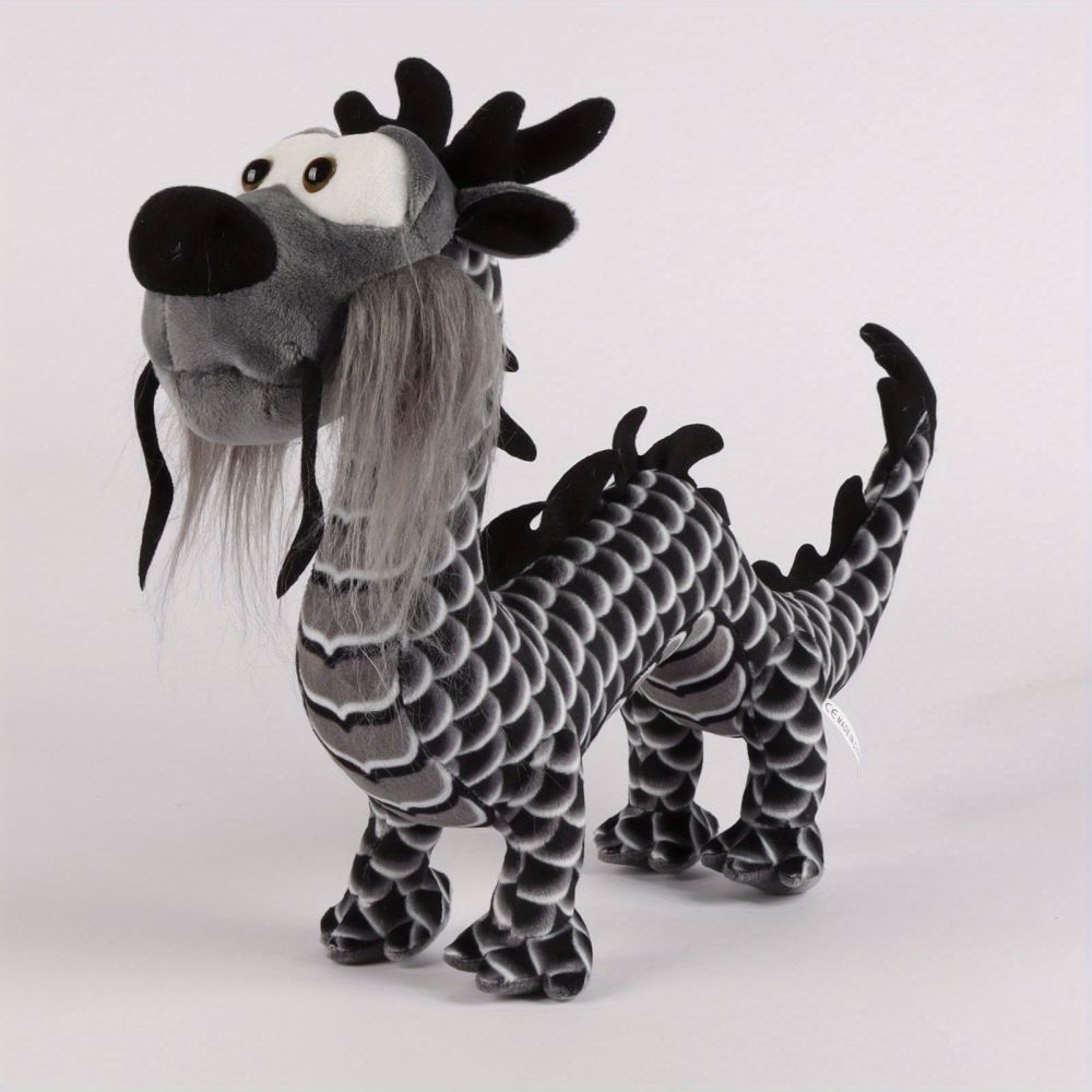 dropship 14.17in Black Dragon Plush Toys Simulation Dragon Plush Dolls Kawaii Chinese Dragon Stuffed Animals Plushies Chinese Style Toys Kids Toys Birthday Gift For Kids Boys
