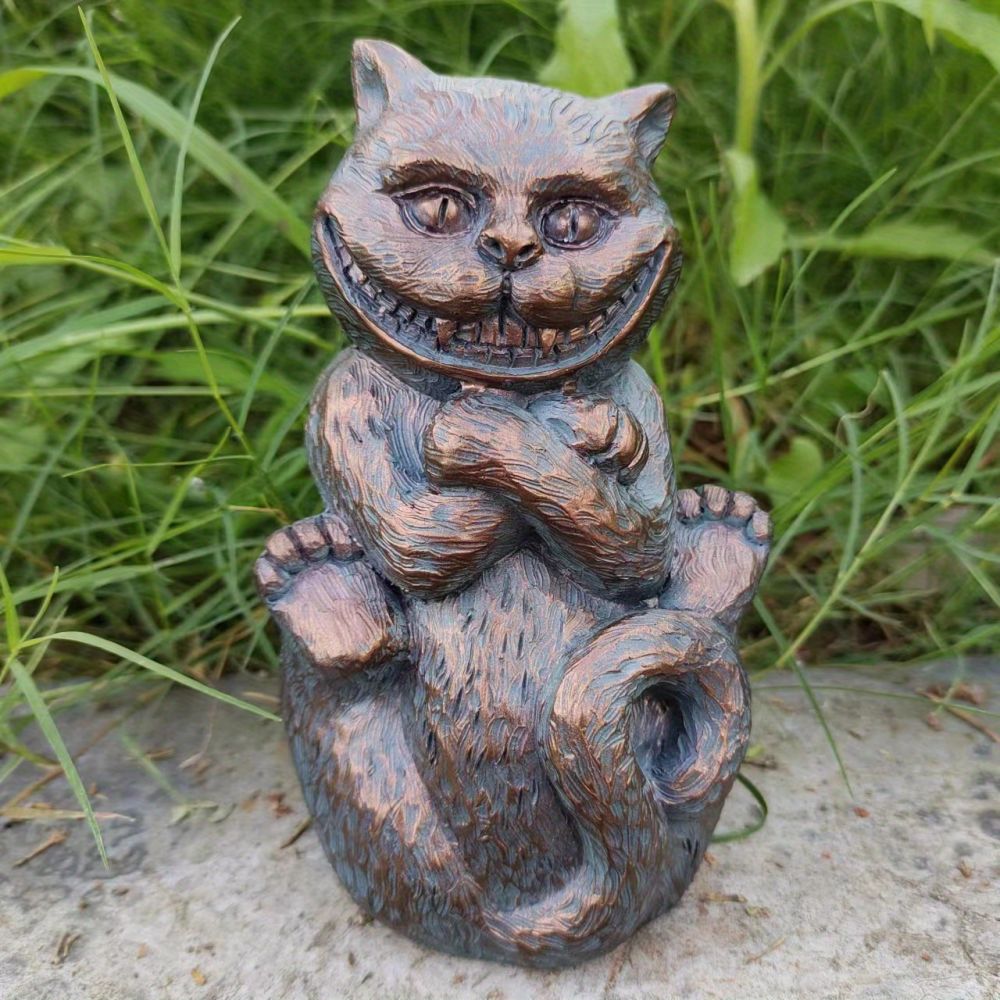 dropship 1pc Wonderland Ornament Set, Hand Cast Stone Resin Statue Ornament, Alice In Wonderland, For Outdoor Garden Yard Indoor Handicrafts