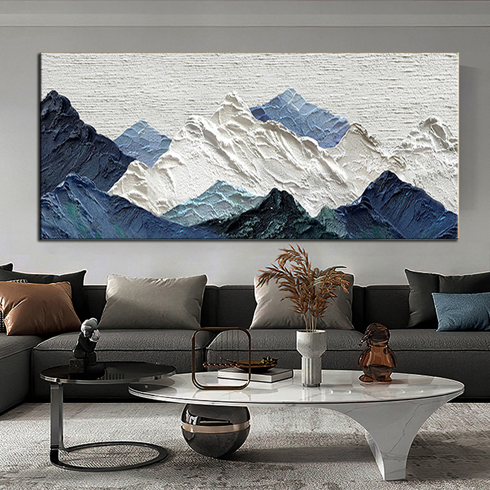 dropship Handmade Oil Painting Thick Texture Abstract Landscape Oil Painting Gorgeous Abstract Landscape 3D Wall Art on Canvas Serene Abstract Landscape 3D Large Wall Art