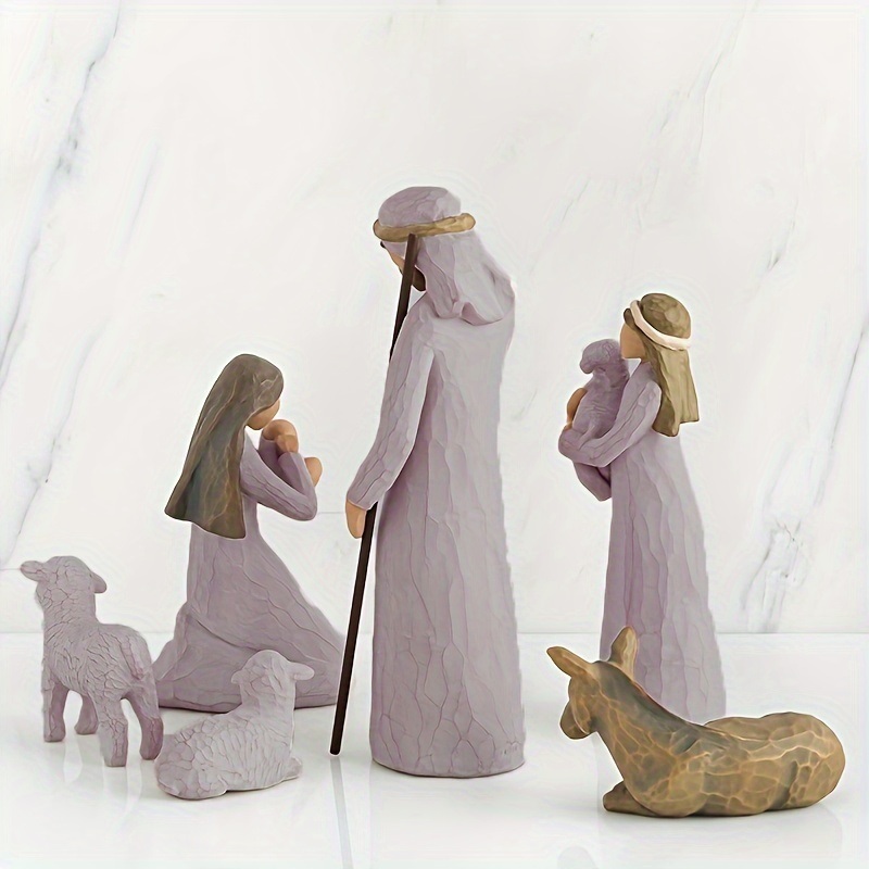 dropship 1pc, Nativity Figurine, Nativity Sculpted, Hand-Painted Nativity Figures, Holiday Decor, Christmas Decor, Wedding Decor, Holiday Gift, Christmas Gift, Wedding Gift