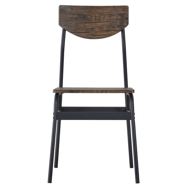 dropship Rectangular Disassembly and Assembly P2 Board Iron Compartment 1 Table 4 Chairs Dining Table and Chair Set Brown