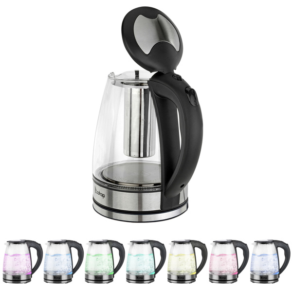 dropship HD-1861-A 110V 1200W 1.8L Electric Glass Kettle US Plug