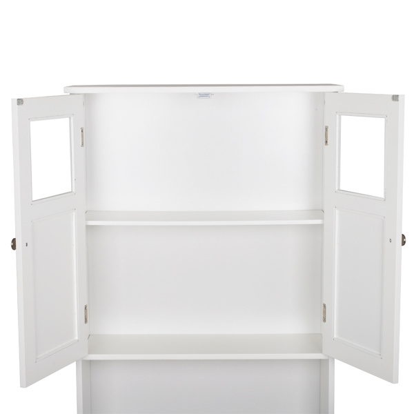 dropship FCH Double Doors Bathroom Cabinet White