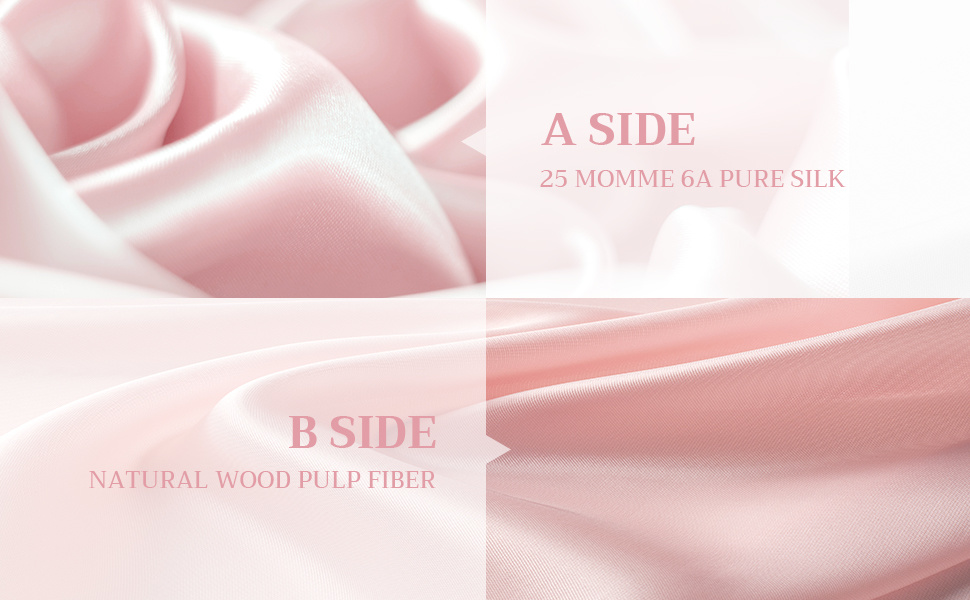 dropship (Pink, King 20"x36", 1 Pack) Silk Pillowcase for Hair and Skin, Lacette 22 Momme 6A Soft Mulberry Silk Pillowcase with Hidden Zipper, 600 Thread Count, Dual Side Silk/Wood Pulp Fiber