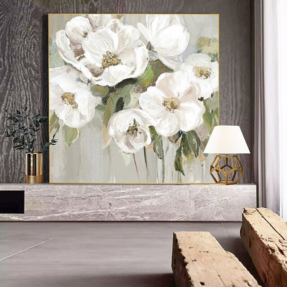 dropship Hand Painted Oil Paintings Hand Painted Wall Art Flower Modern Abstract Living Room Hallway Bedroom Luxurious Decorative Painting