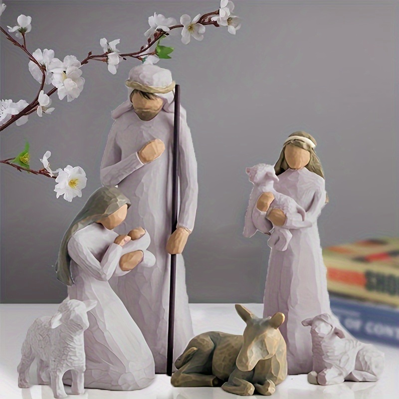 dropship 1pc, Nativity Figurine, Nativity Sculpted, Hand-Painted Nativity Figures, Holiday Decor, Christmas Decor, Wedding Decor, Holiday Gift, Christmas Gift, Wedding Gift