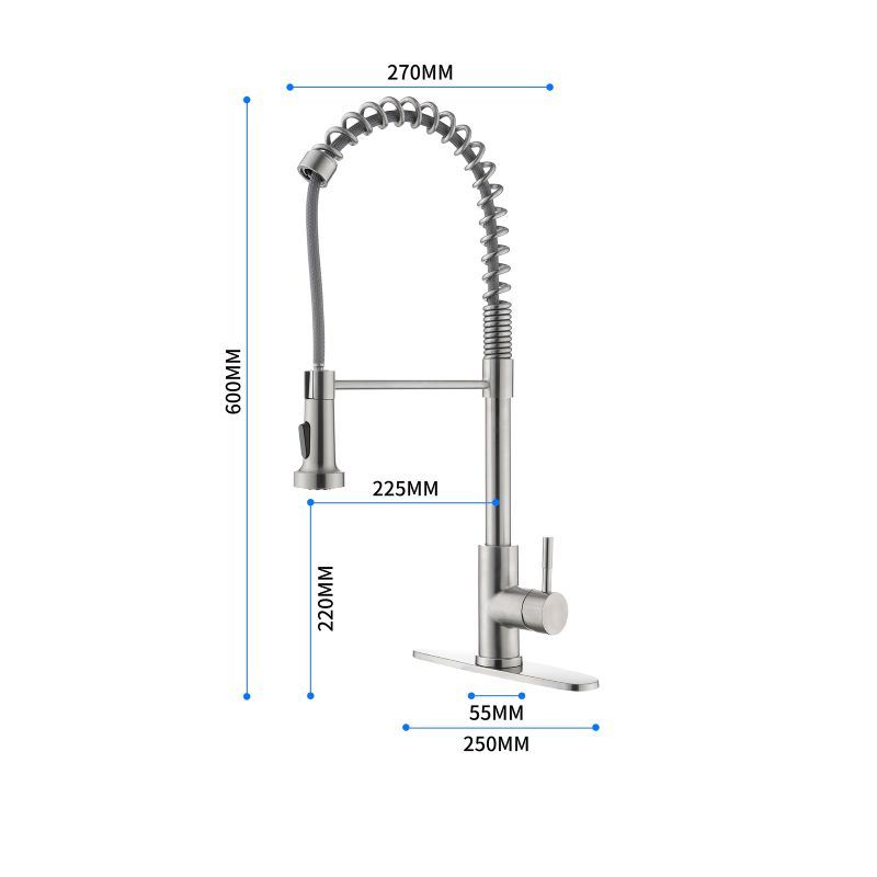 dropship Household & Commercial Pull-Down Sprayer Spring Kitchen Sink Faucet